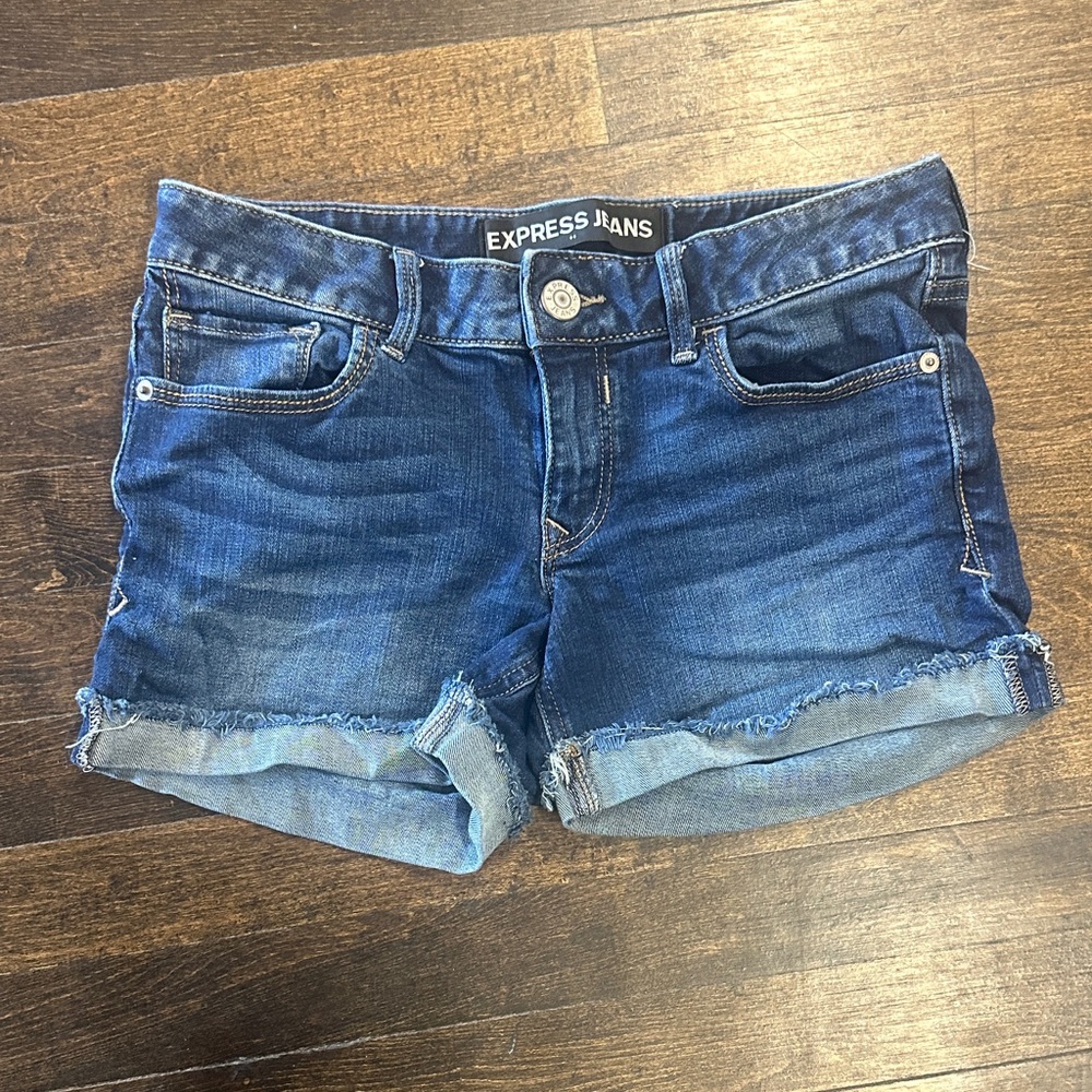 Express Low Rise Mini Women's Blue Denim
Shorts Size 4